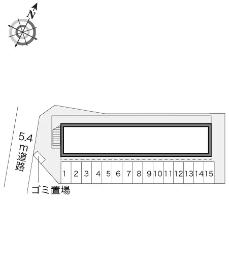 ★手数料０円★越前市押田１丁目月極駐車場（LP）